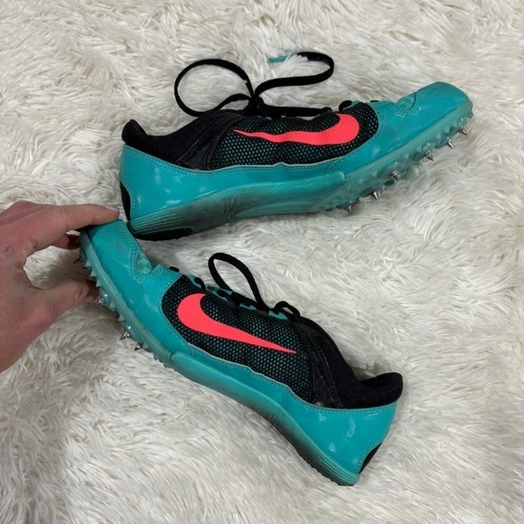 Nike Rival MO Blue Mesh Athletic Running Track Spikes Shoes Women Size 8.5 - Picture 7 of 11